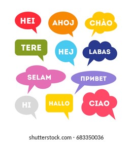 Hello in different languages.