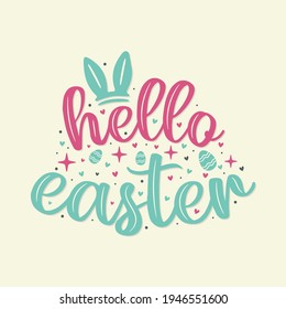 Hello Easter, Easter celebration vector illustration