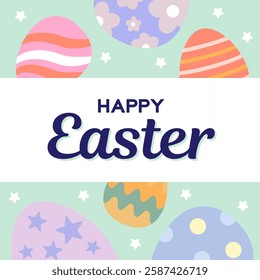 Hello Easter Egg Hunting Poster Square Banner