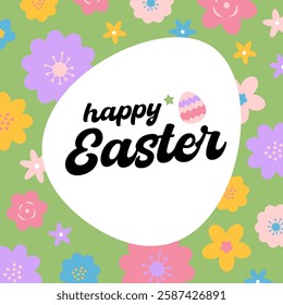 Hello Easter Egg Hunting Poster Square Banner