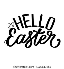 Hello easter lettering vector illustration