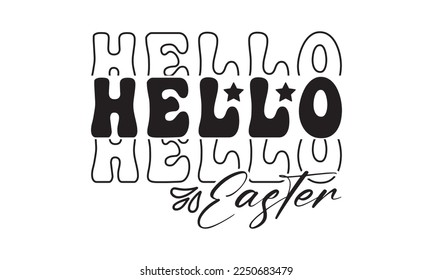 Hello easter svg, Easter svg, Happy Easter svg design, Easter Cut File, Hoppy t shirt, Bunny and spring svg, Egg for Kids, Cut File Cricut