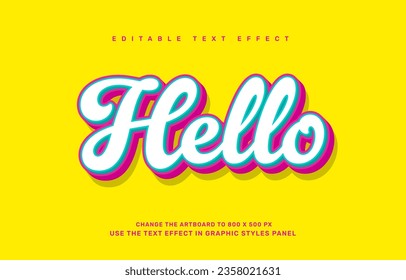 Hello editable text effect template