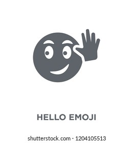 Hello emoji icon. Hello emoji design concept from Emoji collection. Simple element vector illustration on white background.