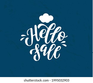 Hello Fall. Brush hand lettering. Inspiring quote. Motivating modern calligraphy. Can be used for photo overlays, posters, holiday clothes, cards and more.