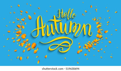 Hello fall lettering