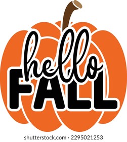 hello fall svg, Fall svg design, Pumpkin spice SVG Design