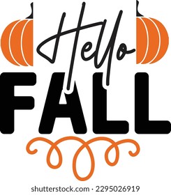 hello fall svg, Fall svg design, Pumpkin spice SVG Design