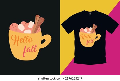 Hallo Herbst-T-Shirt-Design