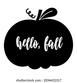 Hello, fall - Thanksgiving template design. Vector illustration. 