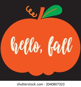 Hello Fall, T-shirt design and Vector file svg