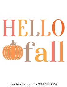 Hello fall T-shirt Print Template