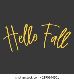 Hello Fall Typography Text Design