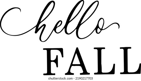 Hello Fall Vector, Autumn, leaf, Thanksgiving, Pumpkin, Cut Files for cricut, Instan download