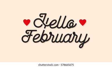 Hello February Background