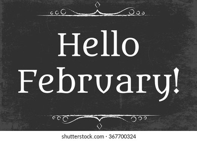 hello february background, illustration in vector format