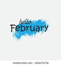 Hello February - Firework - Vector for greeting, new month