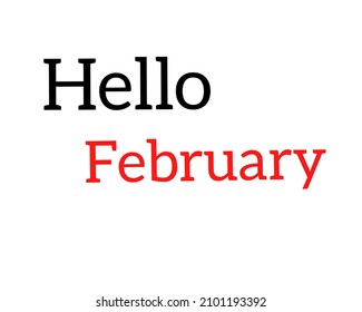 hello february greeting vector image