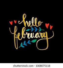  Hello February hand lettering