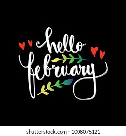  Hello February hand lettering