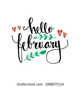  Hello February hand lettering