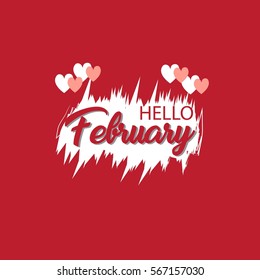 Hello February Lettering
