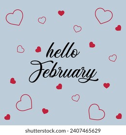 Hello February vector. Welcome February vector.