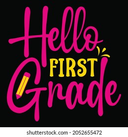 Hallo First Grade T-Shirt Design