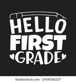 Hello first grade vector design svg