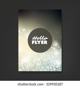 Volante Hello - Diseño de volante, tarjeta o cubierta con fondo de patente espumoso - Identidad corporativa, Navidad, Año nuevo o plantilla de diseño de anuncios