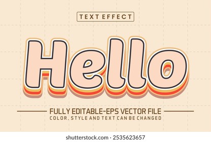 Hello font Text effect editável