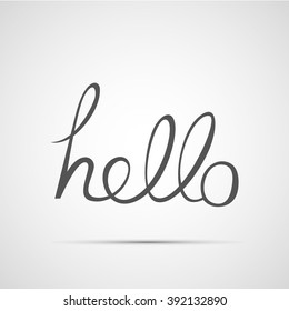 hello font, typographic, vector illustration, graphic design