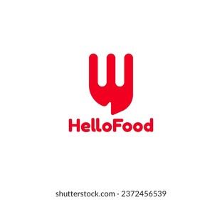 Hello Food fast food logo design