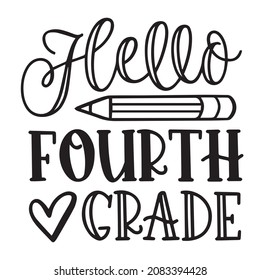 hello fourth grade logo inspirational quotes typography lettering design