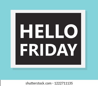hello friday concept- vector illustration