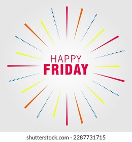 Hello Friday custom text illustration. Design for T-shirt, Bag, For Poster, Invitation, Card