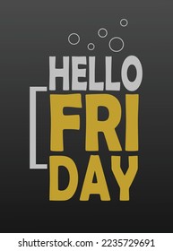 hello friday poster flyer social media post design
