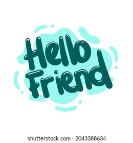 ilustración vectorial gráfica de diseño de tipografía de texto de amigo
