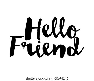 hello friend typography typographic creative writing text image 3