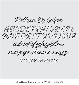 Hola amigos... Estamos orgullosos de presentar nuestra nueva fuente. Su nombre es Relian. La nueva escritura natural de Rellyan con escritura a mano y estilo de escritura hace que esta fuente se vea elegante, natural, elegante.

