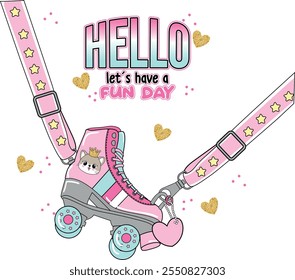 hello fun day cute love skate roller