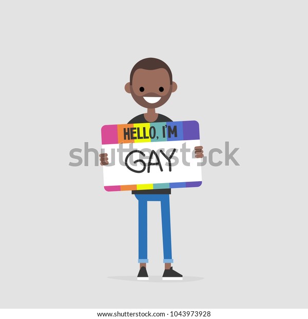 Bonjour Je Suis Gay Lhomosexualité Ouverte Image Vectorielle De Stock Libre De Droits