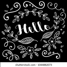 Hello greeting card, simple greeting card