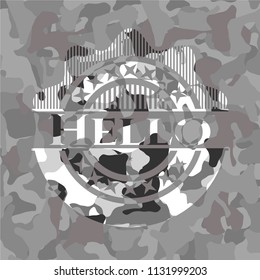 Hello grey camo emblem