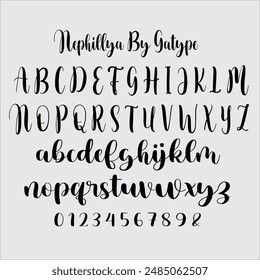 Hello guys... I am proud to present this new font. Her name is Nephillya. New natural script Nephillya with handwriting and script style makes this font look elegant, natural, stylish.

