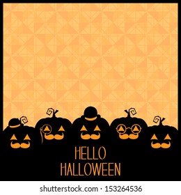 Hello Halloween Pumpkins Background