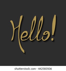 Hello Hand draw Lettering