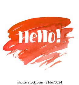 Hello - hand drawn lettering