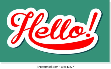 hello hand lettering 