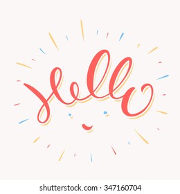 Hello. Hand lettering.